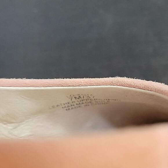 LOUISE ET CIE LOW ESPERANCE LEATHER SUEDE ANKLE STRAP HEELS - Picture 15 of 15